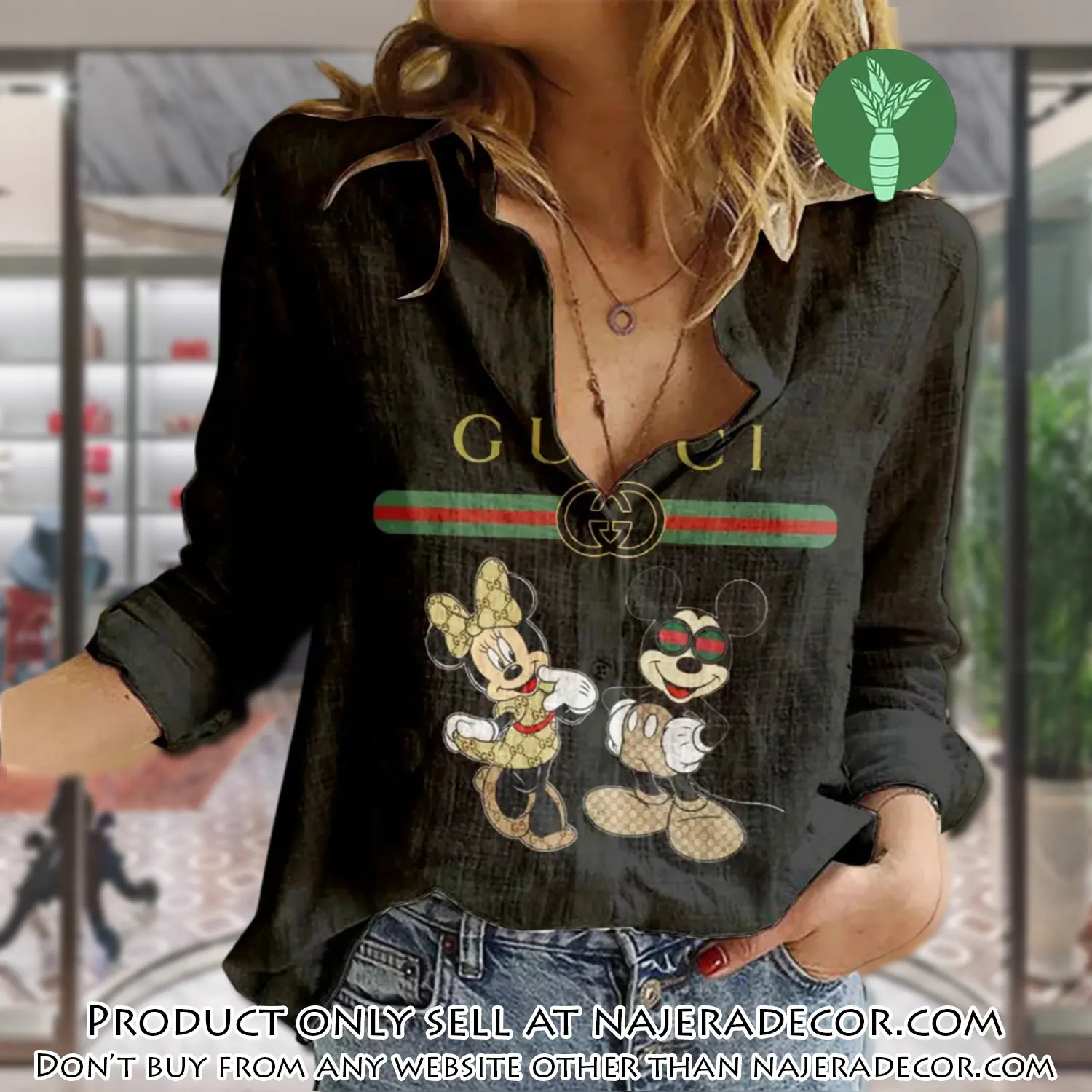 Gucci luxury women casual shirt linen shirt wcs1035 njr3347128